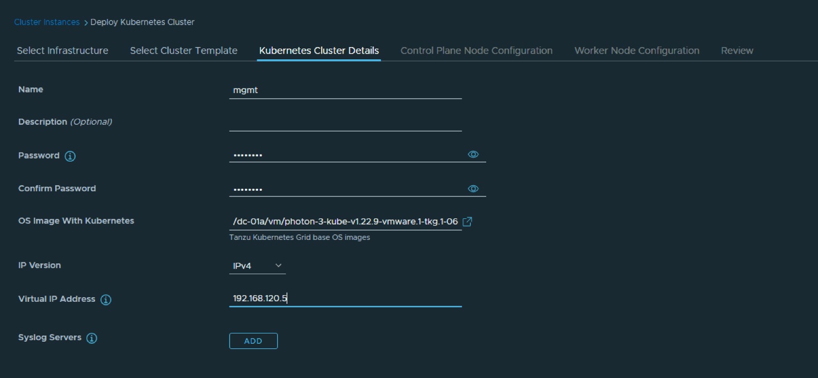 Kubernetes Cluster Details 1