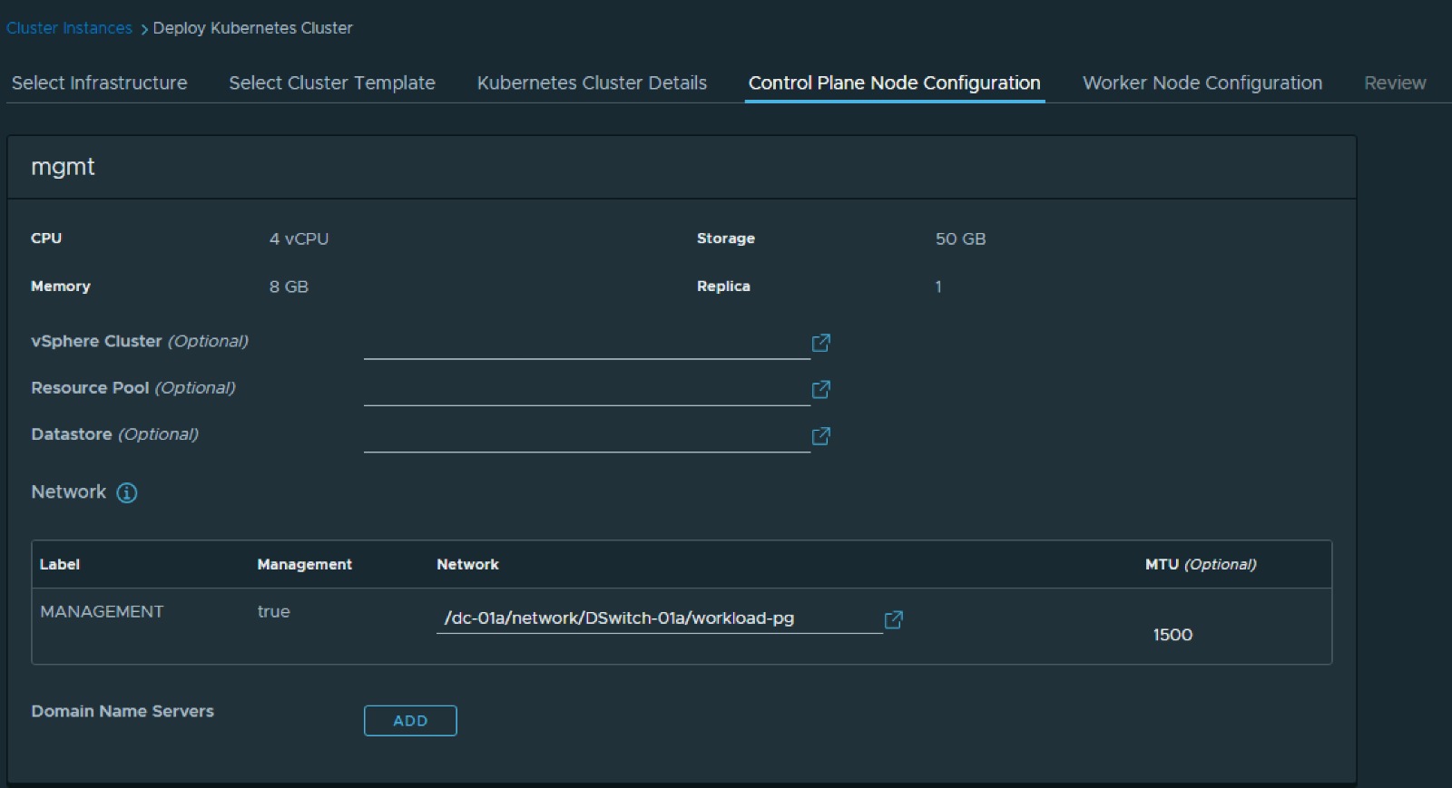 Node Configuration Details